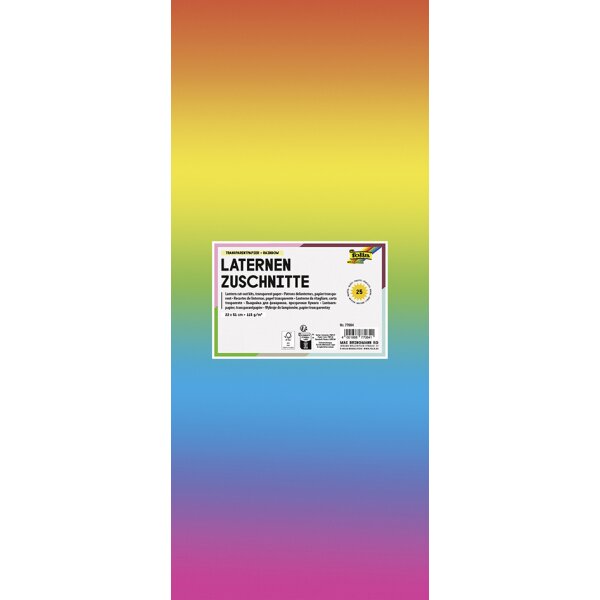folia Papier transparent à decouper arc-en-ciel,220 x 510 mm