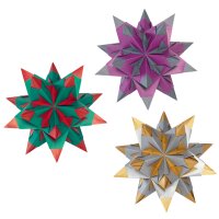 folia Faltblätter Bascetta-Stern, 150 x 150 mm, blau...