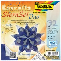 folia Feuilles de papier pliable étoile Bascetta, 75 g/m2