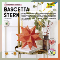 folia Faltblätter Bascetta-Stern, gelb-transparent