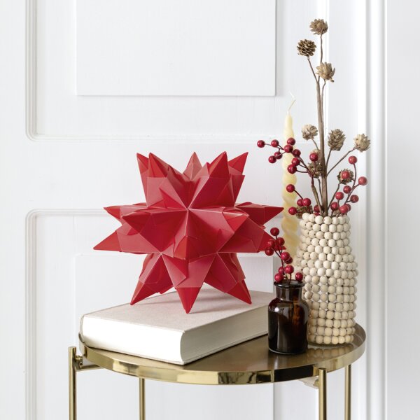 folia Faltblätter Bascetta-Stern, rot-transparent