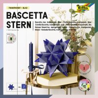 folia Faltblätter Bascetta-Stern, rot-transparent