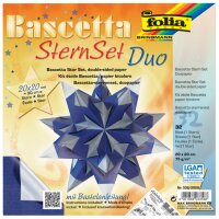 folia Faltblätter Bascetta-Stern, 200x200 mm, lila anthrazit