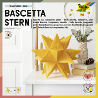 folia Feuille de papier pliable étoile Bascetta, jaune