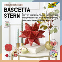 folia Faltblätter Bascetta-Stern, lila bedruckt