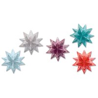 folia Faltblätter Bascetta-Stern, eisblau bedruckt
