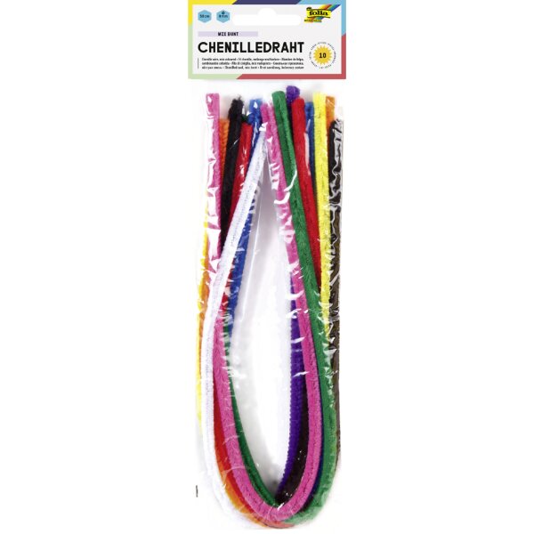 folia Fil métallique chenille (cure-pipe), rouge foncé