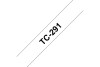 PTOUCH Ruban, laminé noir/blanc TC-291 PT-3000 9 mm