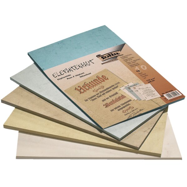 folia Elefantenhaut, DIN A4, 110 g qm, hellgrau, 50 Blatt