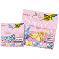 folia Faltblätter SWEET, 150 x 150 mm, 50 Blatt