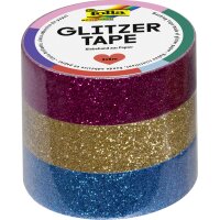 folia Ruban adhésif Glitter-Tape, rose vif/or/bleu...