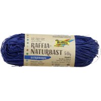 folia Raphia naturel, 50 g, bleu outremer