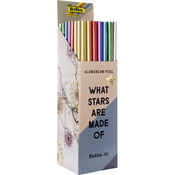 folia Alu-Bastelfolie "Sternchen", 500 x 780 mm, Display