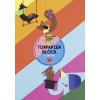 folia Tonpapierblock, DIN A3, 130 g qm, 10 Blatt