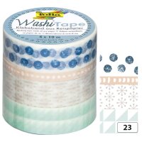 folia Deko-Klebeband Washi-Tape TROPICAL, 4er Set