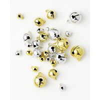 folia Grelots en métal, 3 tailles assorties, or et...