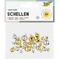 folia Grelots en métal, 3 tailles assorties, or et...