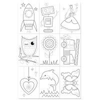 folia Cartes à coudre, 110 x 170 mm, blanc