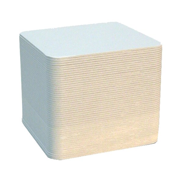 folia Cartons à bière à décorer, uni, carré, 93 x 93 mm