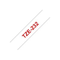 PTOUCH Ruban, laminé rouge/blanc TZe-232 PT-1280VP...