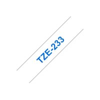 PTOUCH Ruban, laminé bleu/blanc TZe-233 PT-1280VP...
