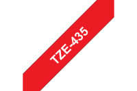 PTOUCH Band, laminiert weiss rot TZe-435 PT-1280VP 12 mm