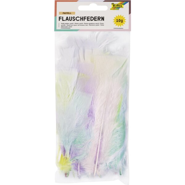 folia Flauschfedern, 10 g, weiss