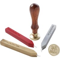 folia Ensemble de cire à cacheter, avec manche en...