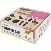 folia Set de tampons en bois Summer, 13 pièces
