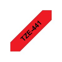 PTOUCH Band, laminiert schwarz/rot TZe-441 PT-2450DX 18 mm