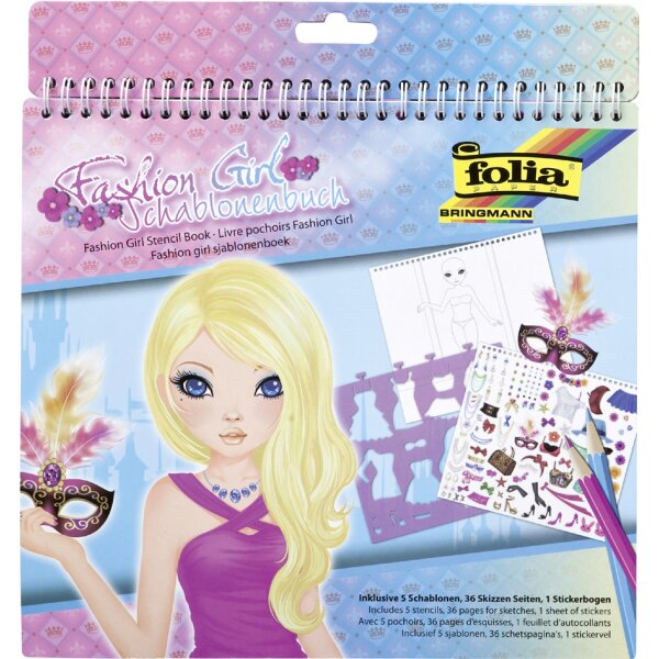 folia Livre pochoir Monde magique, grand
