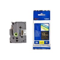 PTOUCH Band, laminiert gold/schwarz TZe-344 PT-2450DX 18 mm