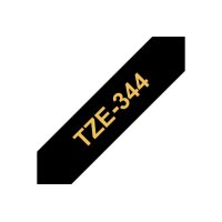 PTOUCH Band, laminiert gold/schwarz TZe-344 PT-2450DX 18 mm