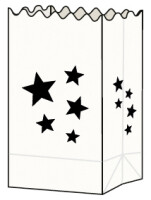 folia Sachet de papier photophore étoiles, petit, papier