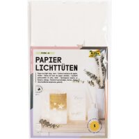 folia Sachet de papier photophore étoiles, grand, papier
