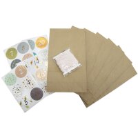 folia Adventskalender "Papiertüten blanko", weiss