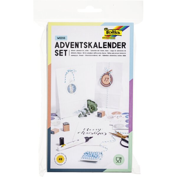 folia Adventskalender "Papiertüten natur", braun