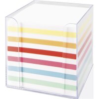 folia Zettelbox, Kunststoff, rauchglas, Füllung: weiss