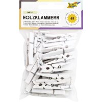folia Holzklammern, weiss, 3 Grössen sortiert