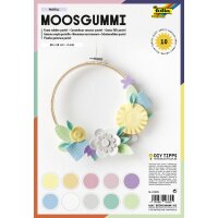 folia Gommette en mousse PASTEL, non autocollant 10 feuilles