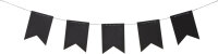 folia Wimpelkette aus Tafelfolie, 14 Wimpel, schwarz