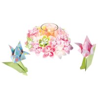 folia Feuille de papier à plier FLEURS, 170 feuilles