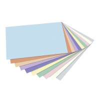 folia Bloc papier de couleur/carton de bricolage PASTEL, A4