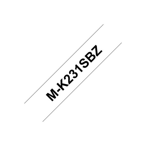 PTOUCH Ruban, non laminé noir/blanc M-K231SBZ pour PT-65/75/85/110 12mm/4m