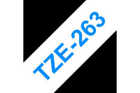 PTOUCH Ruban, laminé bleu/blanc TZe-263 PT-3600 36 mm