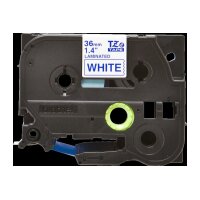 PTOUCH Ruban, laminé bleu/blanc TZe-263 PT-3600 36 mm