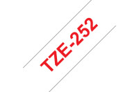 PTOUCH Ruban, laminé rouge/blanc TZe-252 PT-2450DX...