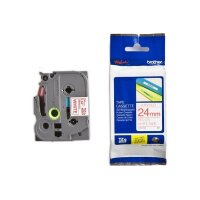 PTOUCH Band, laminiert rot/weiss TZe-252 PT-2450DX 24 mm