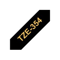 PTOUCH Band, laminiert gold/schwarz TZe-354 PT-2450DX 24 mm