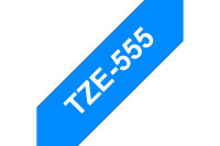 PTOUCH Band, laminiert weiss blau TZe-555 PT-2450DX 24 mm